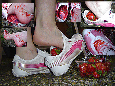 In Shoe Crush Strawberries In My White Puma Sneakers Mpg