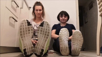 Tall And Small Show Off Their Shoes Socks And Barefeet